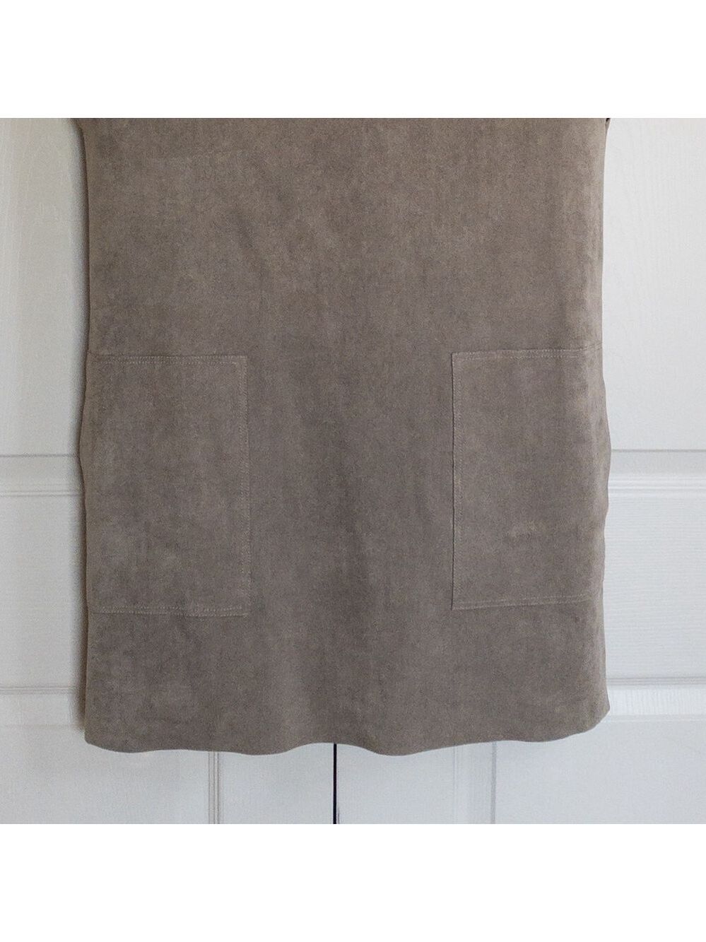 Wilfred Free Aritzia Faux Suede Nori Boxy Mini Dress Tunic Sleeveless Minimalist - Picture 4 of 10